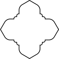 Islamic Amblem Design Thin Line Black stroke silhouettes Design pictogram symbol visual illustration