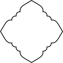 Islamic Amblem Design Thin Line Black stroke silhouettes Design pictogram symbol visual illustration