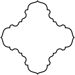Islamic Amblem Design Thin Line Black stroke silhouettes Design pictogram symbol visual illustration