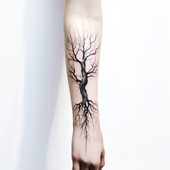 Tattoo an Arm Wurzeln Baum Tattoo on arm roots tree