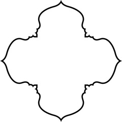 Islamic Amblem Design Thin Line Black stroke silhouettes Design pictogram symbol visual illustration