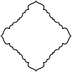 Islamic Amblem Design Thin Line Black stroke silhouettes Design pictogram symbol visual illustration