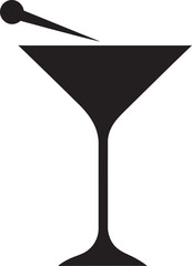 Sleek Sips Black Drink Iconic Symbolism Refined Blend Vector Black Cocktail Emblematic Mark