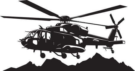 Elegant Precision Symbolic Black Helicopter Sleek Avenger Iconic Black Combat Helicopter