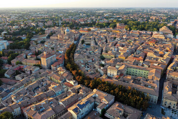 Obraz premium Aerial view of the Reggio Emilia town center, Emilia Romagna, Italy