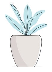Roślina w doniczce rysunek