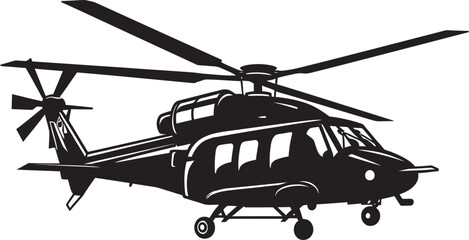 Warrior Elite Vector Black Helicopter Emblematic Identity Stealth Strike Black Combat Helicopter Symbolic Emblem
