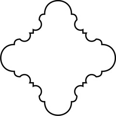 Islamic Amblem Design Thin Line Black stroke silhouettes Design pictogram symbol visual illustration