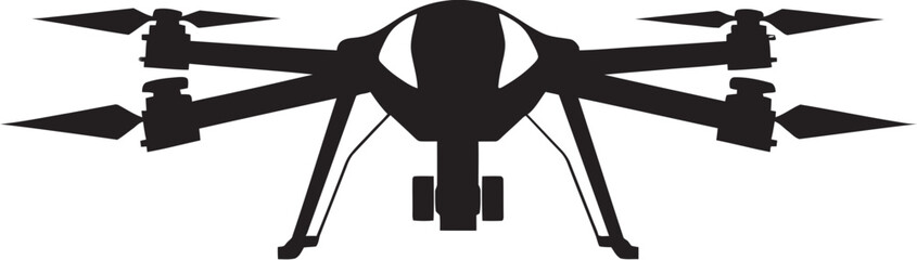 Elegant Enforcer Vector Black Combat Drone Design Stealth Guardian Black Combat Quadcopter Emblem