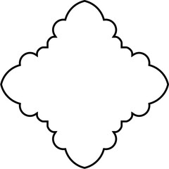 Islamic Amblem Design Thin Line Black stroke silhouettes Design pictogram symbol visual illustration