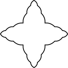 Islamic Amblem Design Thin Line Black stroke silhouettes Design pictogram symbol visual illustration