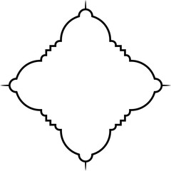 Islamic Amblem Design Thin Line Black stroke silhouettes Design pictogram symbol visual illustration