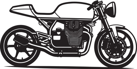 Revolutionary Classic Vector Black Cafe Racer Emblem Dynamic Speedster Black Cafe Racer Iconic Mark