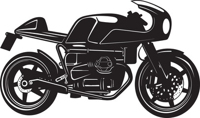 Obraz premium Speed Legacy Vector Black Cafe Racer Identity Elegant Velocity Black Cafe Racer Iconic Symbol