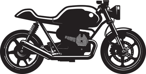Fototapeta premium Speed Emblem Vector Black Cafe Racer Mark Modern Classic Black Cafe Racer Iconic Identity