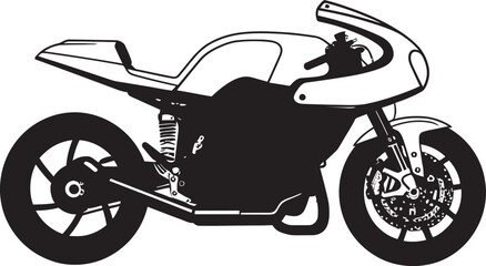 Obraz premium Sleek Velocity Vector Black Cafe Racer Symbolism Heritage Style Black Cafe Racer Emblematic Design
