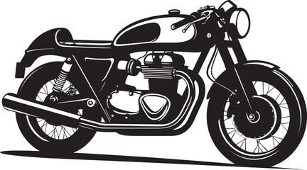 Fototapeta premium Sleek Heritage Black Cafe Racer Symbolism Vintage Elegance Vector Black Cafe Racer Emblem