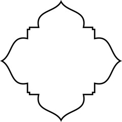 Islamic Amblem Design Thin Line Black stroke silhouettes Design pictogram symbol visual illustration