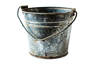 Empty bucket, cut out - stock png. - obrazy, fototapety, plakaty
