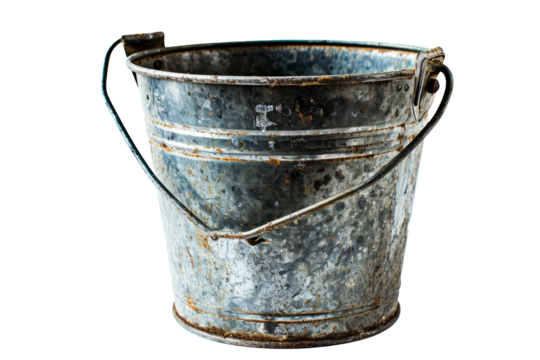 Empty bucket, cut out - stock png.