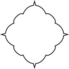 Islamic Amblem Design Thin Line Black stroke silhouettes Design pictogram symbol visual illustration