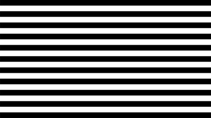 Black and white horizontal stripes pattern. Simple clean design for background or wallpaper. Monochrome striped texture. Uniform lines in contrasting tones creating visual rhythm and balance. Vector - obrazy, fototapety, plakaty