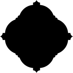 Islamic Amblem Design Glyph Black Filled silhouettes Design pictogram symbol visual illustration