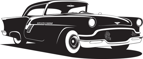 Retro Emblem Black Vector Vintage Car Emblematic Vintage Precision Vintage Car Black Mark