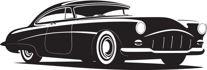 Historical Precision Concept Vintage Car Emblematic Design Retro Legacy Black Vector Vintage Car Symbolism
