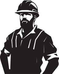 Constructive Edge Architect Icon in Black Vector Symbolism Blueprint Innovator Black Vector Architect Emblematic Mark