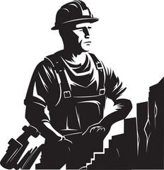 Builders Precision Black Vector Architect Iconic Emblem Constructive Vision Architect Icon in Black Vector Precision