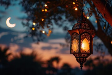 Fototapeta na wymiar Photo of An Arabic Ramadan lantern