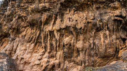 layered mountain at Ain Garziz Spring area