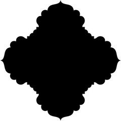 Islamic Amblem Design Glyph Black Filled silhouettes Design pictogram symbol visual illustration