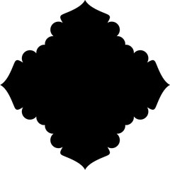 Islamic Amblem Design Glyph Black Filled silhouettes Design pictogram symbol visual illustration