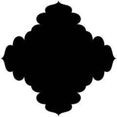 Islamic Amblem Design Glyph Black Filled silhouettes Design pictogram symbol visual illustration