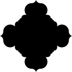 Islamic Amblem Design Glyph Black Filled silhouettes Design pictogram symbol visual illustration