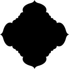 Islamic Amblem Design Glyph Black Filled silhouettes Design pictogram symbol visual illustration
