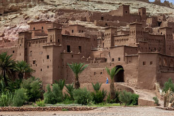 Ksar Ait BenHaddou - fortified village, staying  along the former caravan route between the Sahara...