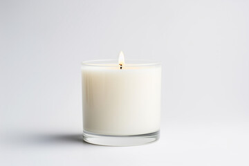 Fototapeta na wymiar Scented candle, white background, isolated