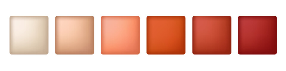 Fashionable color palette 2024. Fashionable colors of the season. Terra-cotta Colors palette. Fashion Colours. Palette Sample. Fall color schemes elements for fashion Vector illustration. Art design.