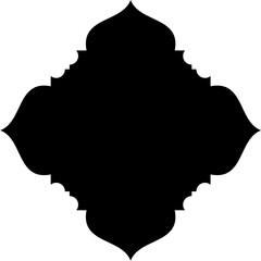 Islamic Amblem Design Glyph Black Filled silhouettes Design pictogram symbol visual illustration