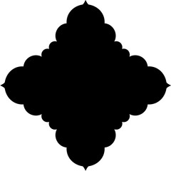 Islamic Amblem Design Glyph Black Filled silhouettes Design pictogram symbol visual illustration