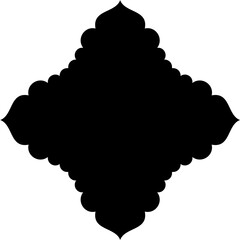 Islamic Amblem Design Glyph Black Filled silhouettes Design pictogram symbol visual illustration