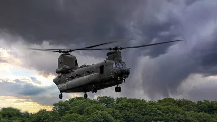 Poster Heavy lift military helicopter in action © Robert L Parker