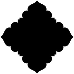 Islamic Amblem Design Glyph Black Filled silhouettes Design pictogram symbol visual illustration