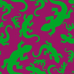 Summer cartoon animals seamless lizard pattern for wrapping paper and fabrics and linens and kids clothes print