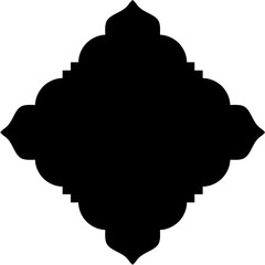 Islamic Amblem Design Glyph Black Filled silhouettes Design pictogram symbol visual illustration