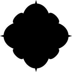 Islamic Amblem Design Glyph Black Filled silhouettes Design pictogram symbol visual illustration