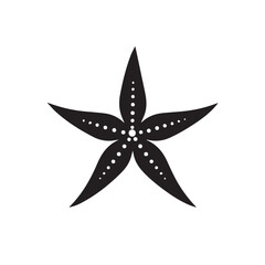 Starfish in cartoon, doodle style. Isolated 2d vector illustration in logo, icon, sketch style, Eps 10, black and white. AI Generative - obrazy, fototapety, plakaty
